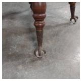 Antique Victorian-Style Adjustable Organ Stool With Back