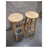Matching Light Color Wood Bar Stools