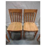 4 Solid Wooden Dining Chairs