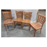 4 Wooden Dining Chairs