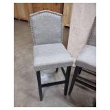4 Upholstered Grey Counter Height Chairs