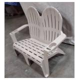 Plastic 2 Person Adirondack Outdoor Bench With Cup and Phone Holders