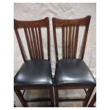 4 Wooden Dining Chairs Upholstered Seat