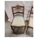 Matching Duncan Phyfe Style Rose Back Chairs