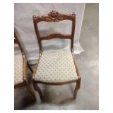 Matching Duncan Phyfe Style Rose Back Chairs