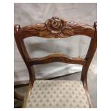 Matching Duncan Phyfe Style Rose Back Chairs