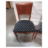 Matching Wooden Chairs With Upholstered Seat