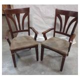 Matching Upholstered Dining Arm Chairs