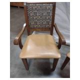 Matching Upholstered Dining Arm Chairs Leather Seat