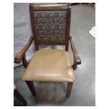Matching Upholstered Dining Arm Chairs Leather Seat
