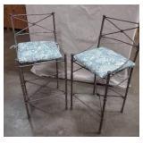 Matching Wrought Iron Counter Stools