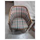 Matching Club Chairs With Plaid Fabric