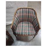 Matching Club Chairs With Plaid Fabric