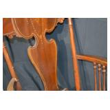 Antique Carved Wood Rocking Chair - Central Back Medallion, Victorian Style