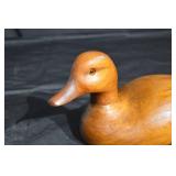 Sherry Heitz Mallard Hen Duck Decoy - Hand-Carved Wooden Pair