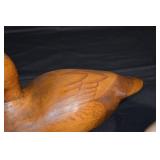 Sherry Heitz Mallard Hen Duck Decoy - Hand-Carved Wooden Pair