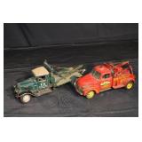 DM Road Service Tow Trucks - Die-Cast Vintage Toy Set (Lot of 2)
