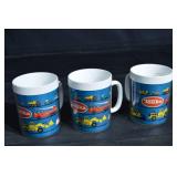 Vintage Tonka Ceramic Mugs - 3-Pack Blue with Toy Trucks Graphics