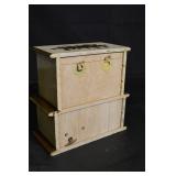 Miniature Six-Drawer Jewelry Box Dresser - Floral Inlay, Vintage Wood Finish