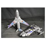 Transforming Jet Fighter Toy - Gray/Blue Multimode Figure (Jet & Robot)