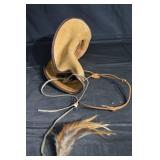 Laredo Medium Suede Western Hat - Braided Leather Band & Feather