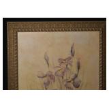 Blum Iris Floral Painting - Signed in Ornate Gold Frame