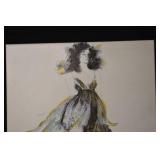Original Fashion Illustration - Woman in Evening Gown, Signed 1994, 29.5 x 39 in