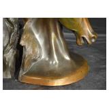 Goddan Horse Head Bookends Pair - Bronze Tone Metal Sculpture