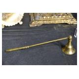 Antique Brass Religious Lot - Crucifix, Candelabrum, Teapot Lamp, Mini Chairs