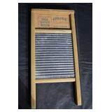 The Zinc King Lingerie Washboard - Vintage National Washboard Co. Wood Frame