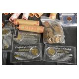 Lincoln and Wheat Cent Lot - Wartime 1943 & Last-Year Issues With Coin Rolls