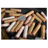 Lincoln and Wheat Cent Lot - Wartime 1943 & Last-Year Issues With Coin Rolls