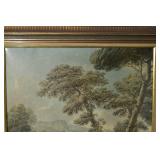 Environs Monaidi Landscape - Framed Riverside Village Scene