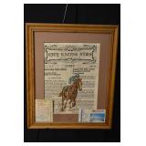 City Racing News Framed Needlepoint Artwork - Horse Race Front Page