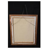 Alpine Landscape Painting - Mountain Cabin by River, Framed Canvas Art