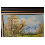 Dorothy Burnage Landscape Painting - Autumn Forest, Mountain Lake Scene