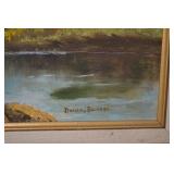 Dorothy Burnage Landscape Painting - Autumn Forest, Mountain Lake Scene