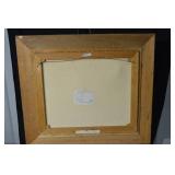 J. Ferrer Floral Still Life - Pink & White Chrysanthemums in Vase, Ornate Gold Frame