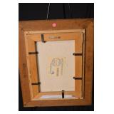 Peter Cox Blue Floral Still-Life - Signed in Wood Frame