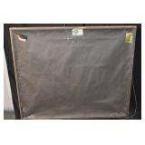 Framed Photograph - Child in Navy Blue Coat with Hat (Wood Frame)