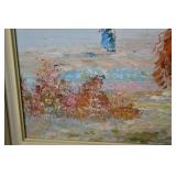 Alex Gore - Seaside Impressionist Oil Painting in Gilded Frame
