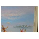 Alex Gore - Seaside Impressionist Oil Painting in Gilded Frame