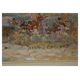 Alex Gore - Seaside Impressionist Oil Painting in Gilded Frame