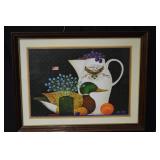Framed Duck & Pitcher Still-Life Artwork - Farmhouse Kitchen Wall Art