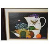 Framed Duck & Pitcher Still-Life Artwork - Farmhouse Kitchen Wall Art