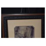 Horse Scene Framed Print - Snowy Landscape with Horses, Signed