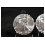 2015 American Silver Eagle 1 oz .999 Fine Silver Coin - Lot of 3