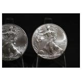 2015 American Silver Eagle 1 oz .999 Fine Silver Coin - Lot of 3