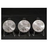 United States Silver Eagle 1oz .999 Fine Silver Coins- 3 Coin Lot (2015)