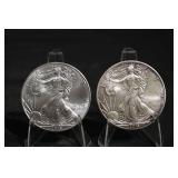 2015 United States Silver Dollar - 2-Coin Lot